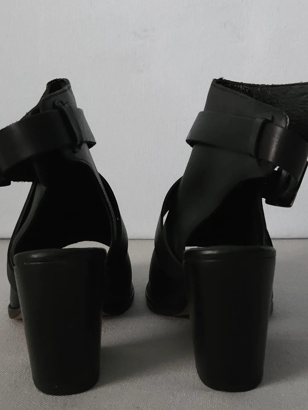 Wolverine 1883 Piper Open Toe Slingback‎ Bootie 9M Black Leather Office Siren
